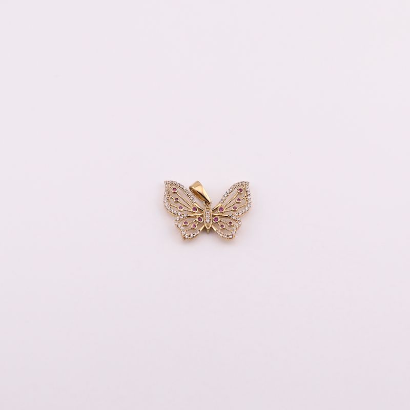 Dije Mariposa C/p Rosa 14k 2.8g
