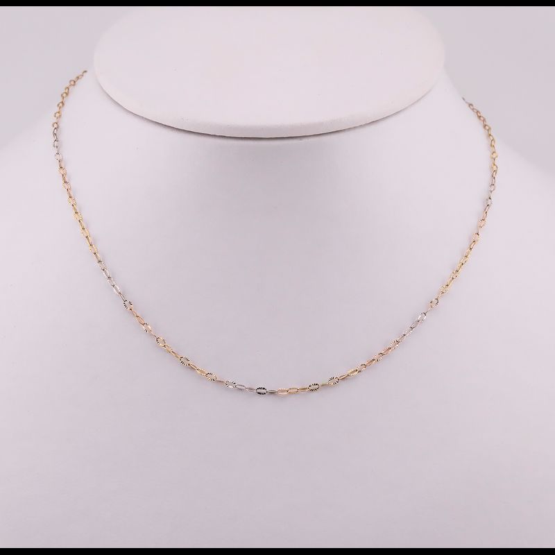 Cadena Eslabon Inv. Relim. 14k 1.2g 50cm