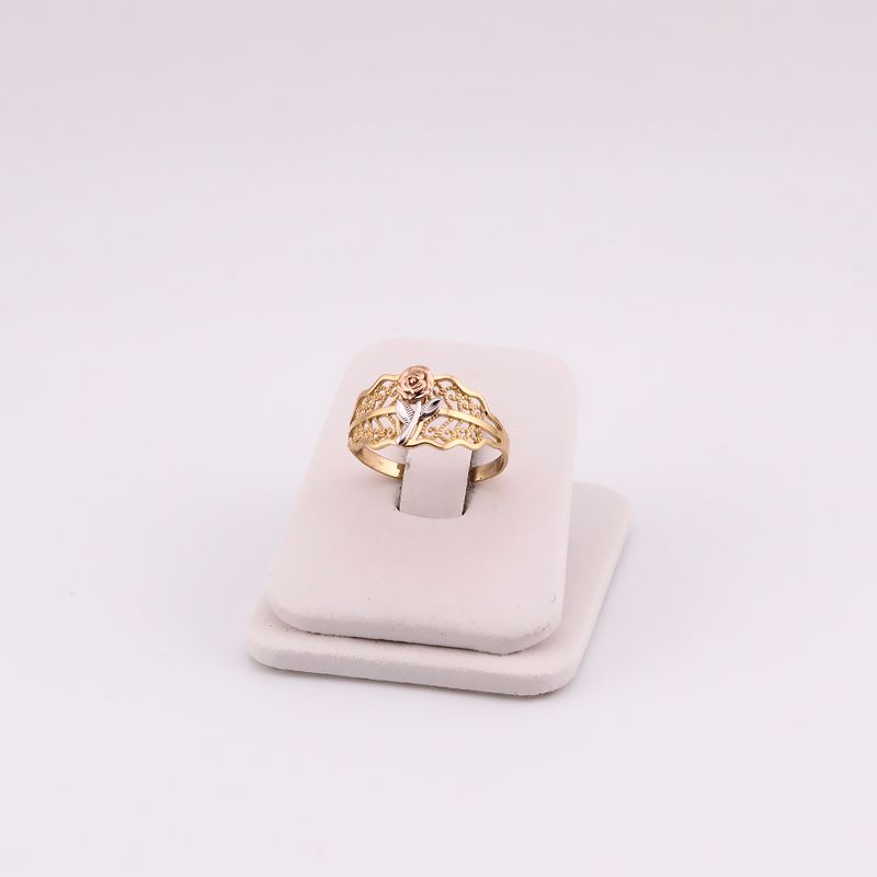 Anillo Flor 14k 1.7g #8