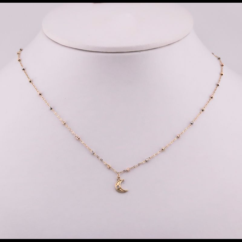 Cgargantilla Borlas/luna 14k 1.7g