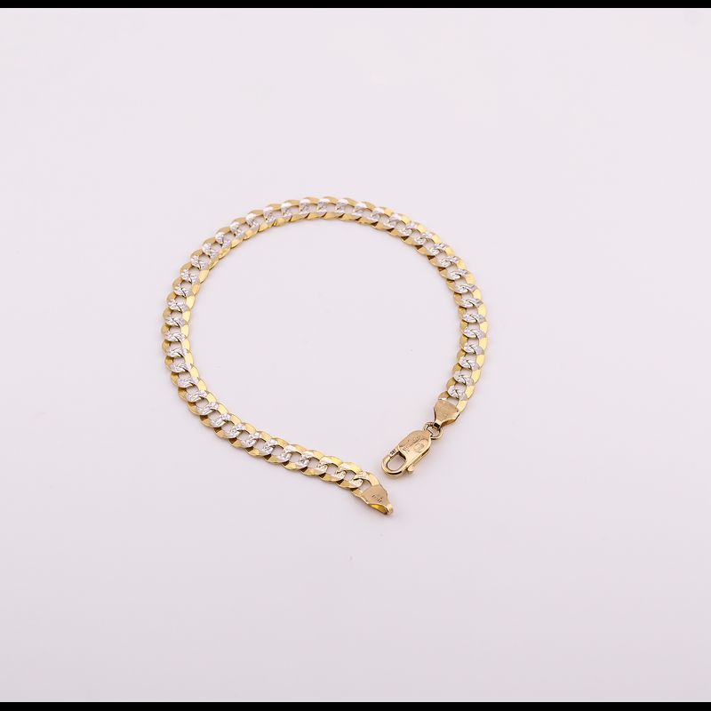 Pulso Eslabon Dimant. 14k 8.3g 19cm