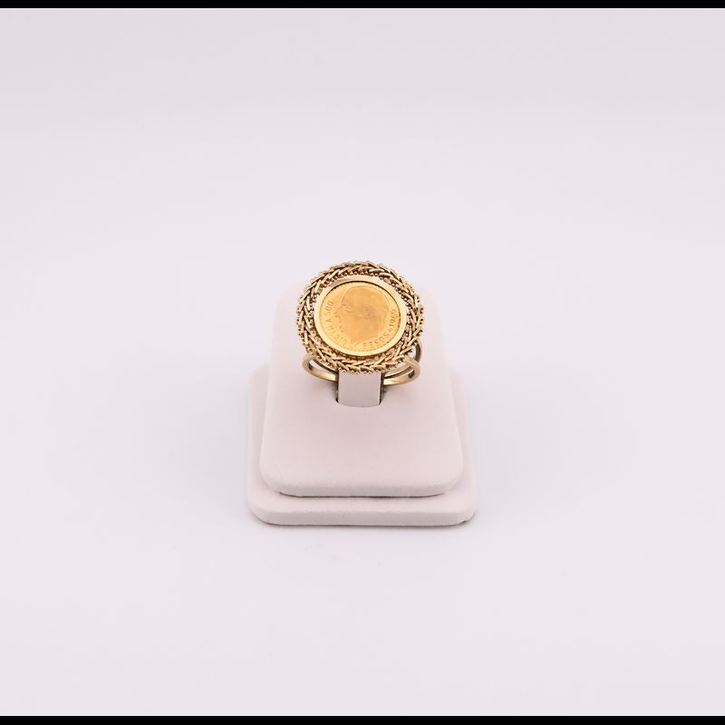 Anillo C/moneda 2.5pesos 14k 7.2 #8.5