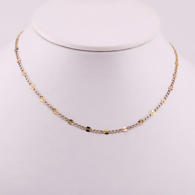 Cadena Mixta 14k 2.8g 45cm