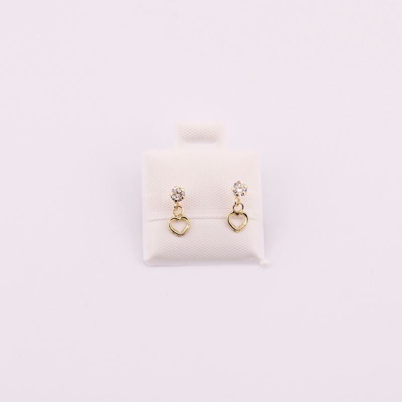 Broqueles Corazon Colg. 10k 0.3g