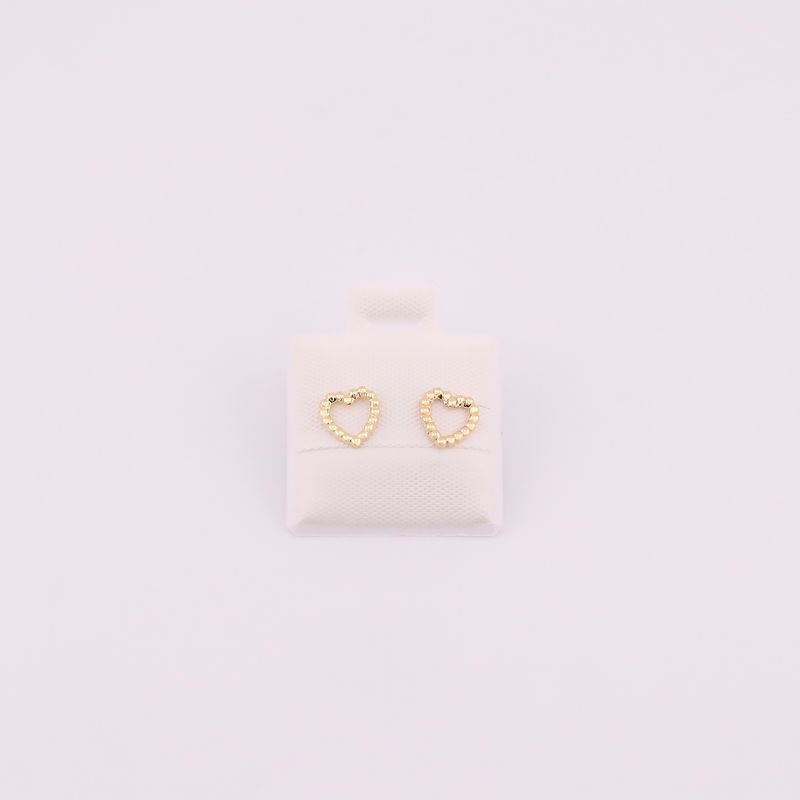 Broqueles Corazon Boleado 10k 0.2g