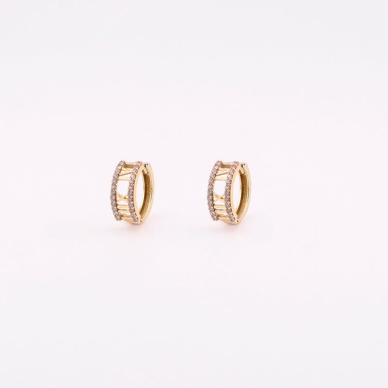 Aretes Huggies  14k 2.7g