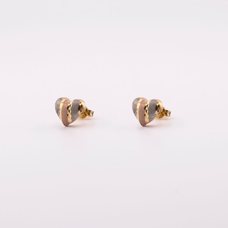 Aretes Corazon Sat. 14k 1.5g