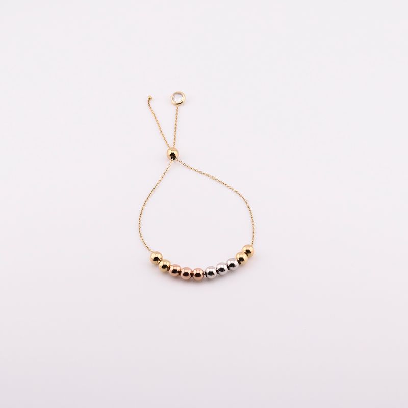 Pulsera Borlas Ajustable  14k 3.4g