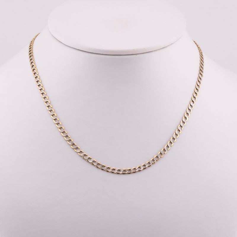 Cadena Eslabon Dimant. 14k 5.4g 55cm