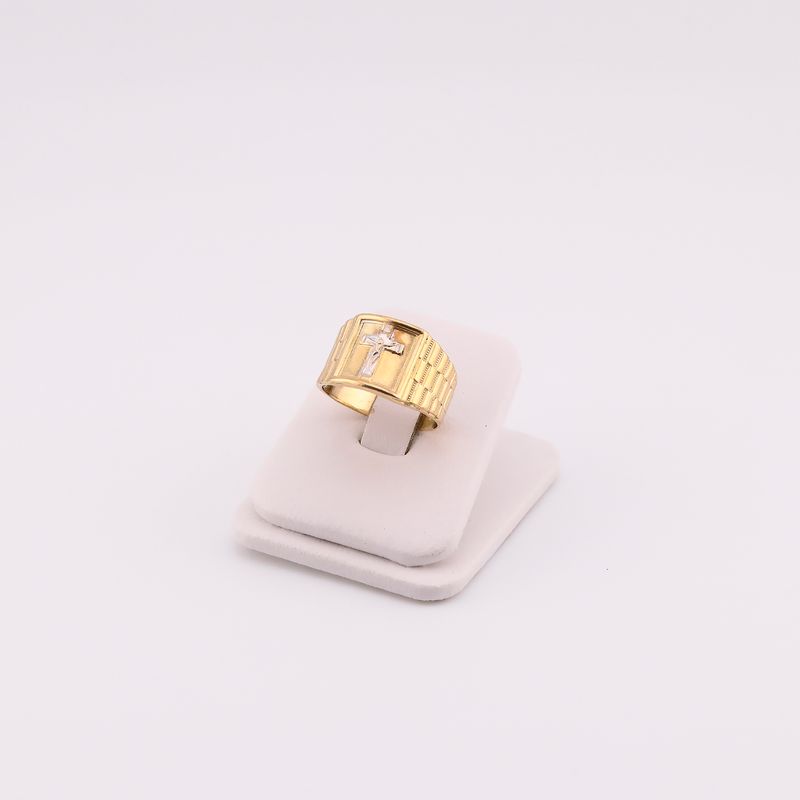 Anillo Cruz 14k 5.4g 14k #9