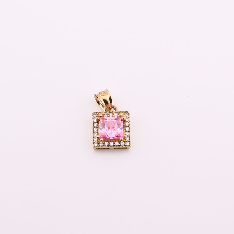 Dije Cuadro C/p Rosa 14k 1.7g