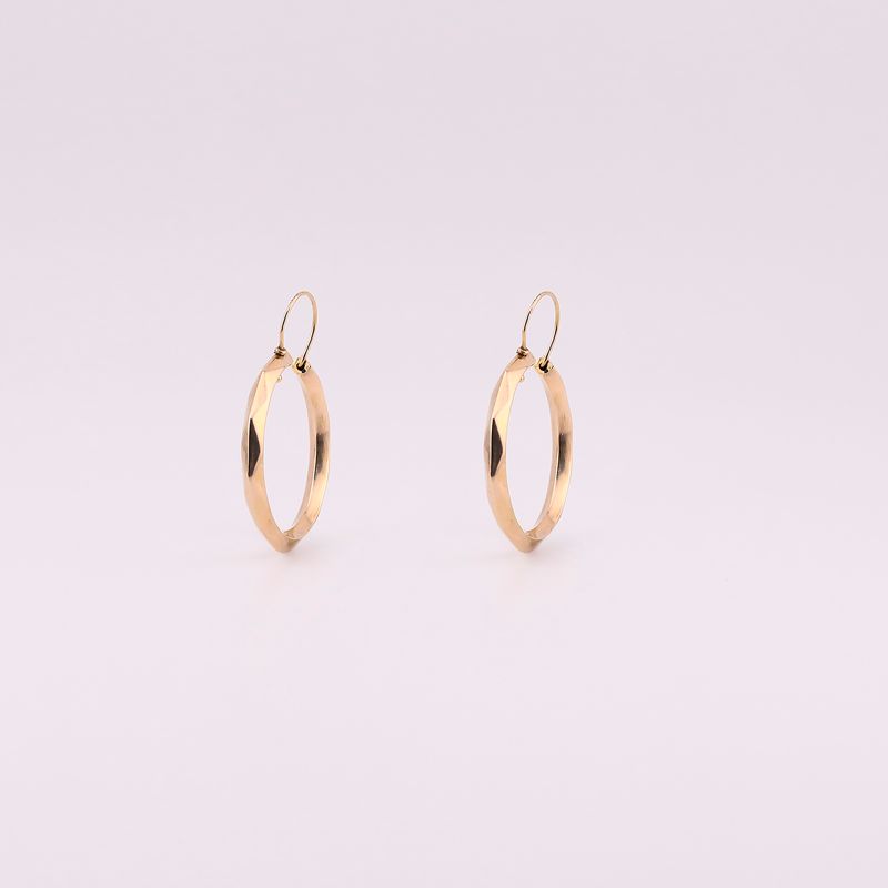 Arracadas Facetadas 10k 2.9g