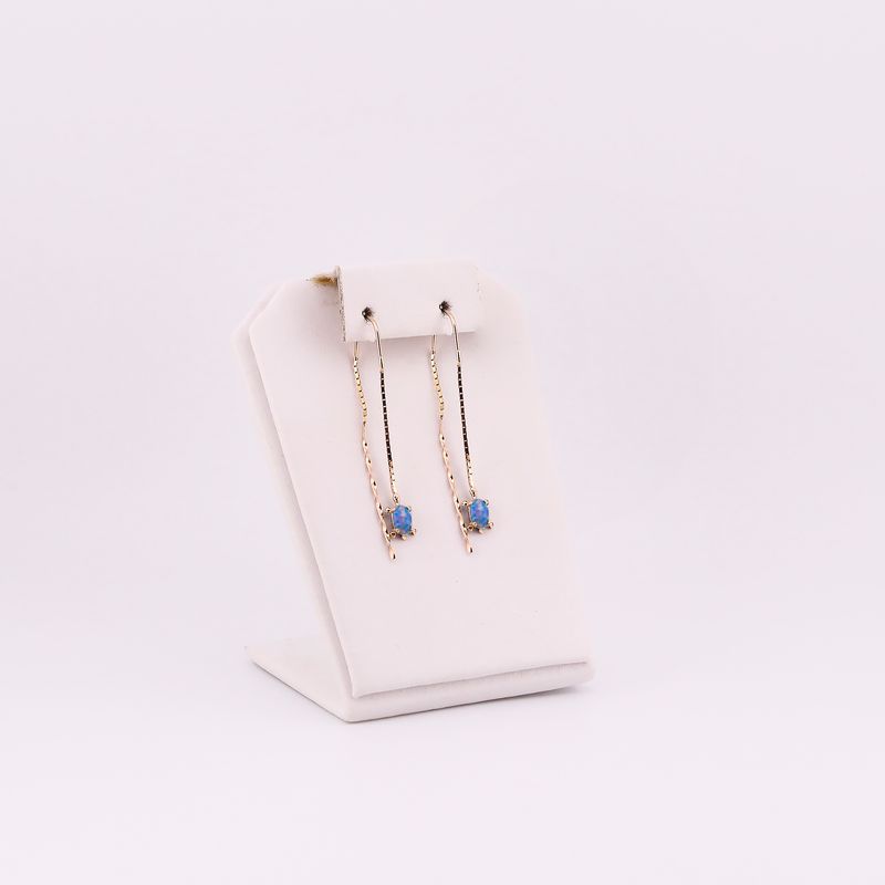 Aretes Largos Tortuga C/p 10k 1.4g