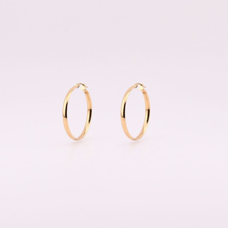 Arracadas Lisas 14k 1.8g