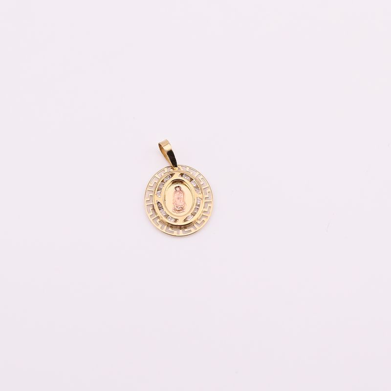 Dije Virgen Ovalo C/p 10k 0.7g