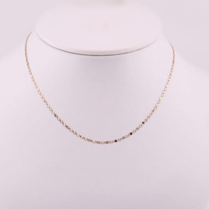 Cadena Mixta  14k .1g 45cm