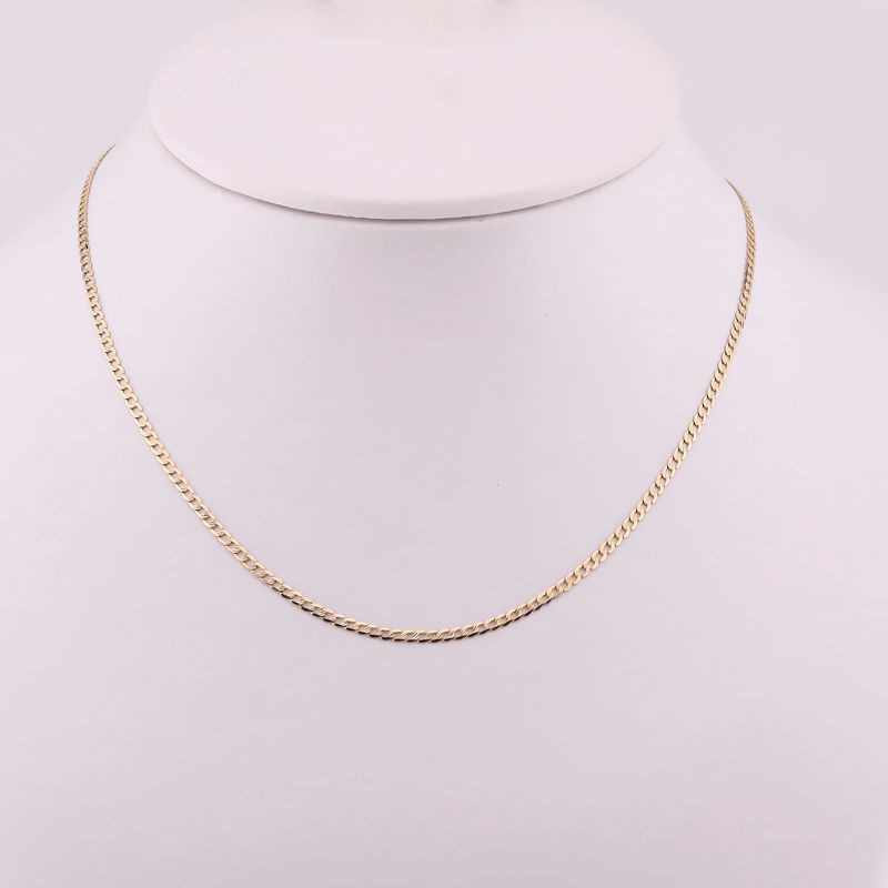Cadena Eslabon Dimant. 14k 2.5gg 45cm