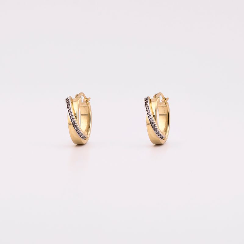 Arracadas Dobles  C/p 14k 2.4g