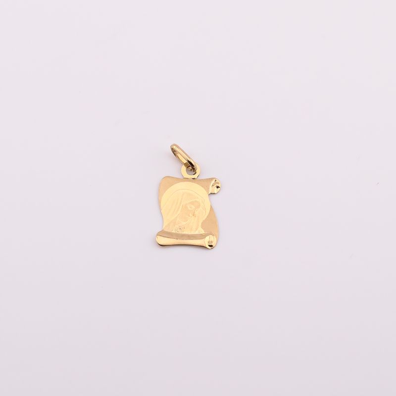 Dije Pergamino Virgen  14k 0.7g