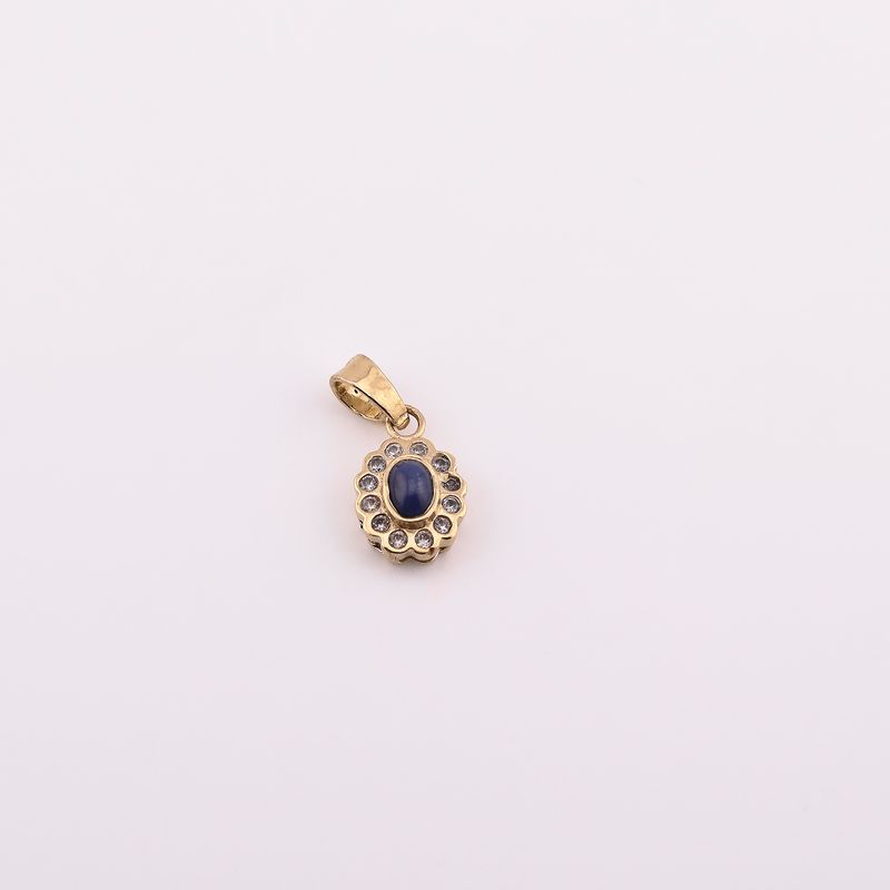 Dije C/p Azulc  14k 2.6g