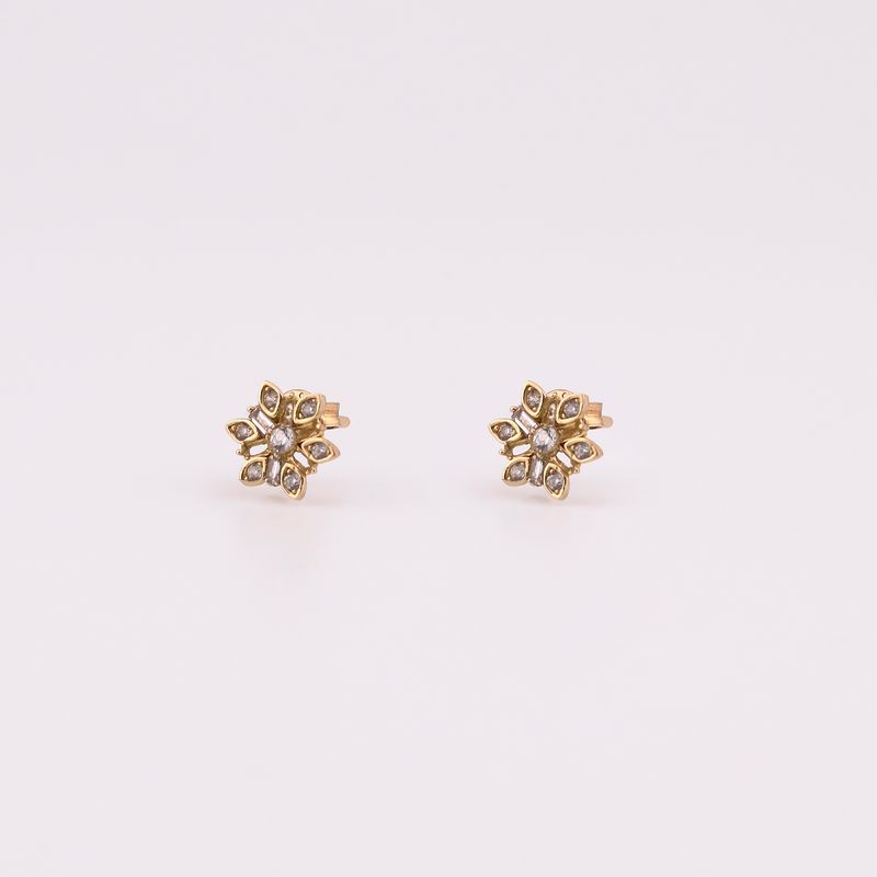 Aretes Flor C/p 14k 1g