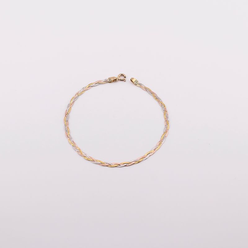 Pulsera Trenzada 10k 1.4g 18cm