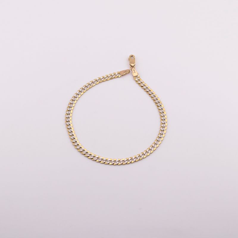 Pulso Eslabon Dimant. 14k 4.7g 20cm