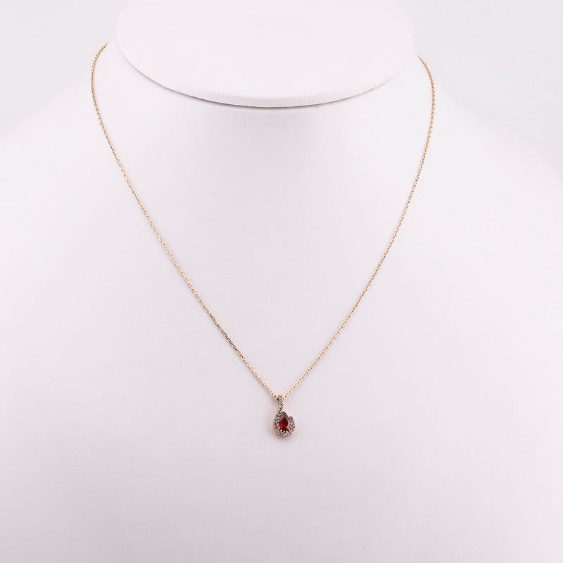 Gargantilla C/p Roja 14k 1.9g