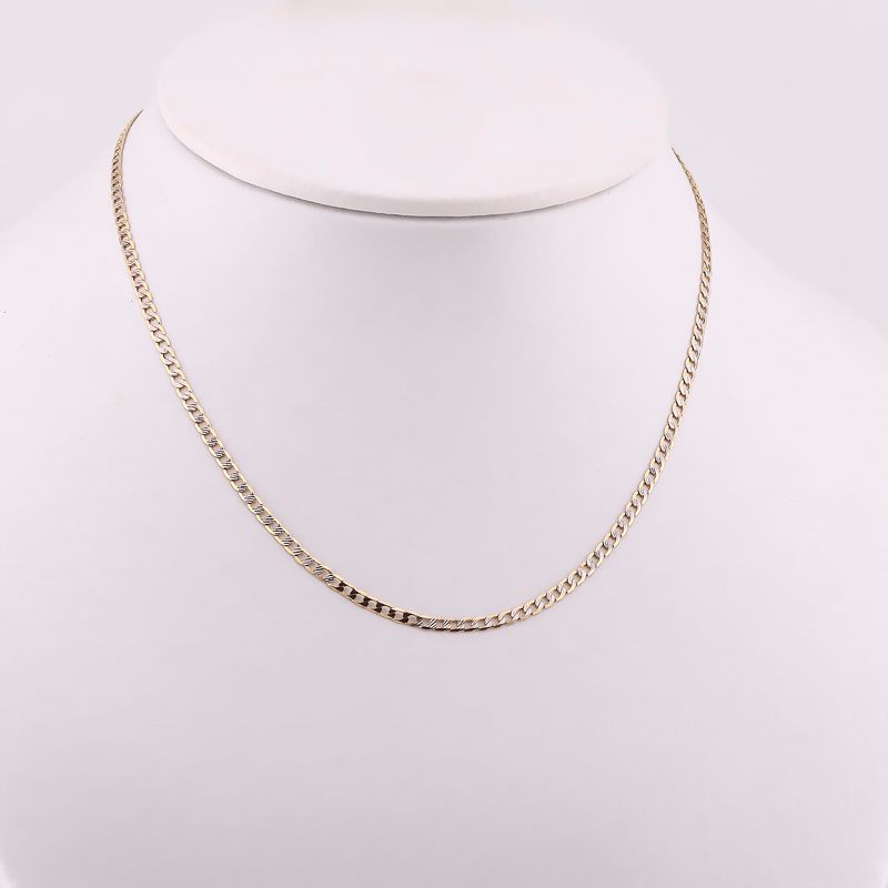 Cadena Eslabon Dimant. 14k 3.5g 40cm
