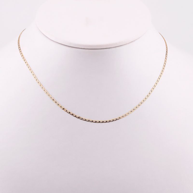 Cadena Eslabon Dimant.  10k 1.2g 50cm
