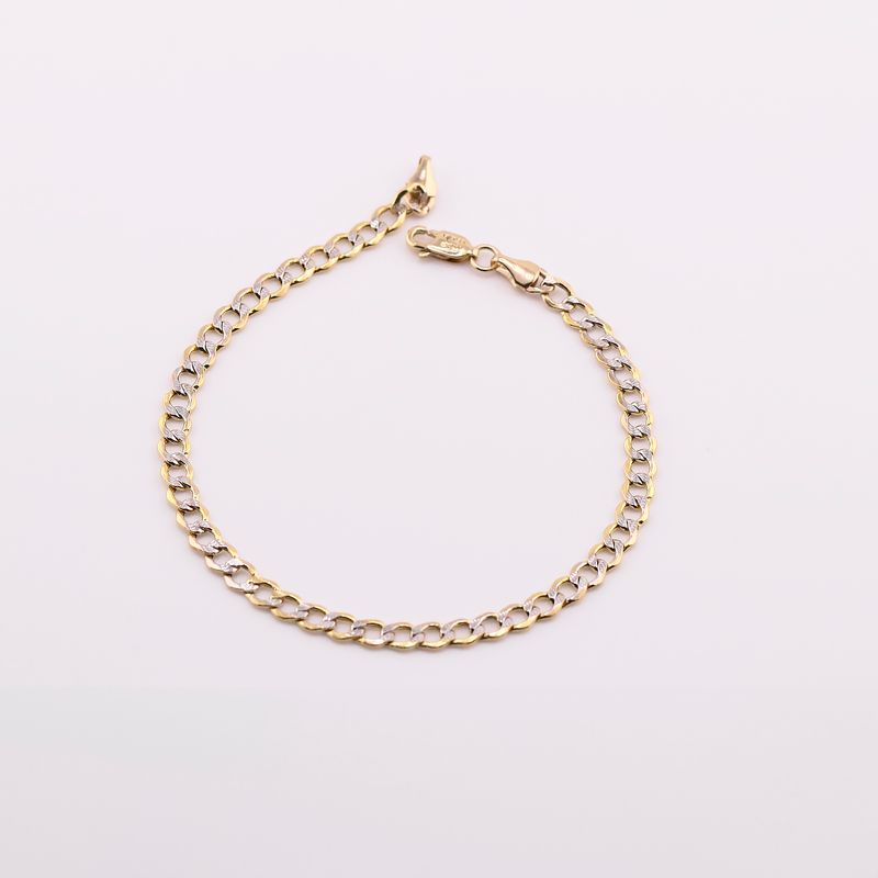 Pulso Eslabon Dimant. 14k 3.4g 20cm