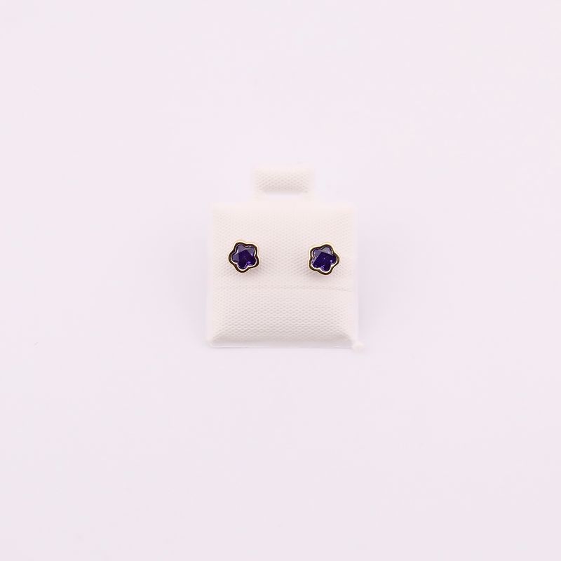 Broqueles Bisel  Flor #5 10k 0.4g