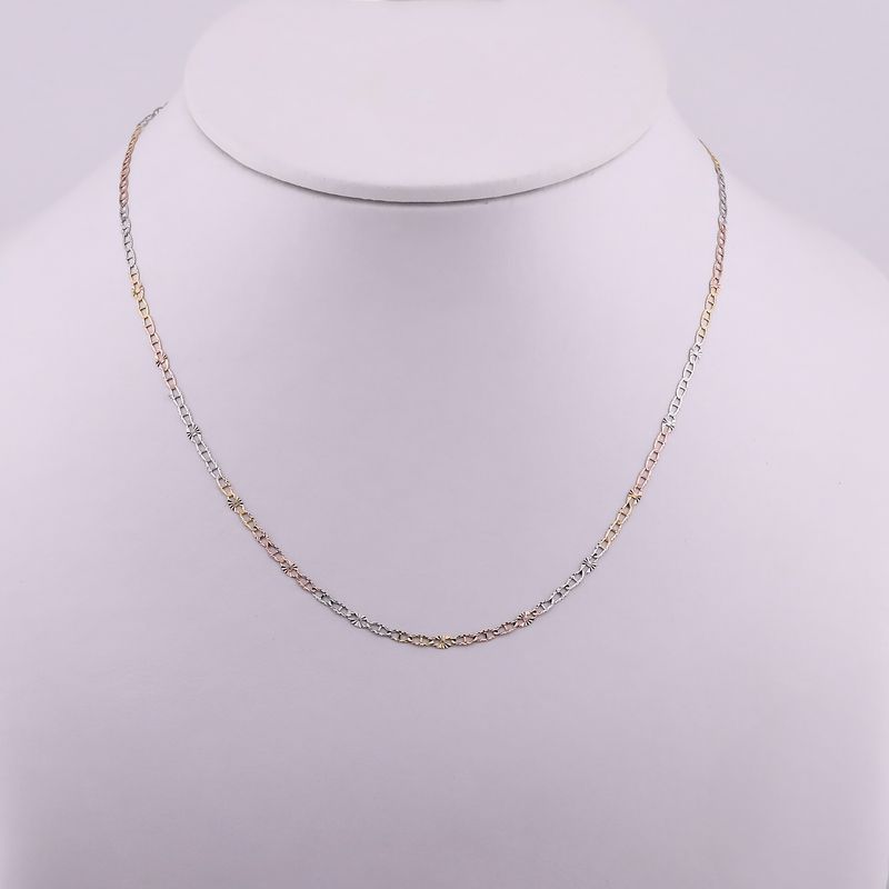 Cadena Mixta Tnos  14k 2g 60cm