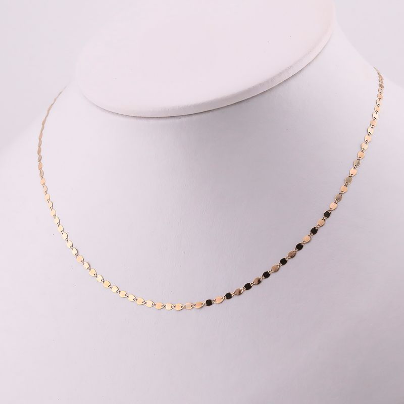 Cadena Planchada  14k 1.3g 50cm