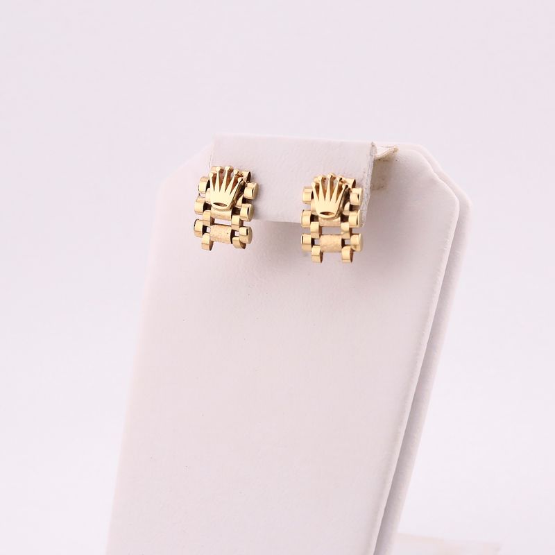 Aretes Tipo Rolex  14k 3g