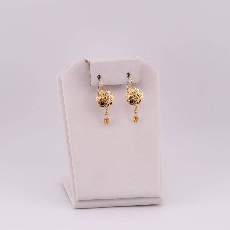 Aretes Flor Colg. 10k 1.9g