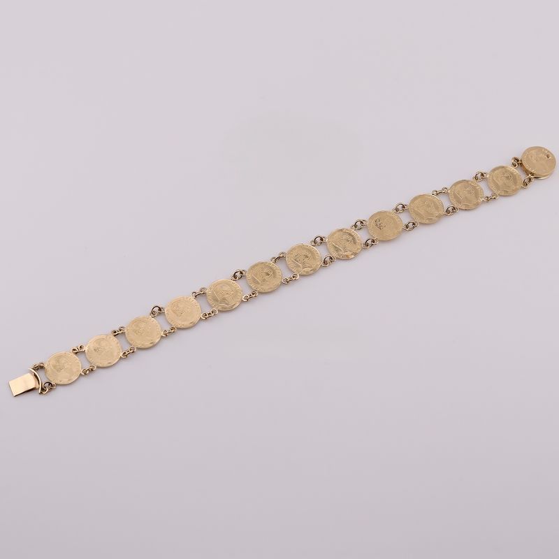 Pulso Imit. Moneda 10k 5g 17cm