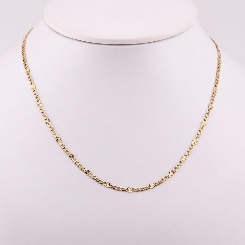 Cadena Mixta 14k 4.1g 60cm