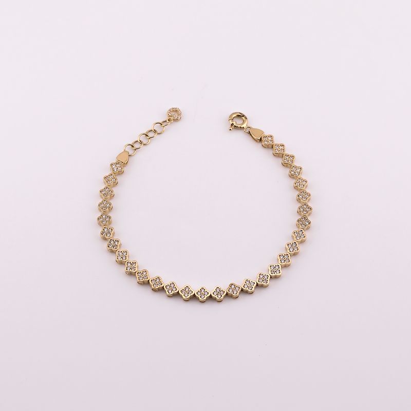 Pulso Trebol C/p 14k 8g 18cm