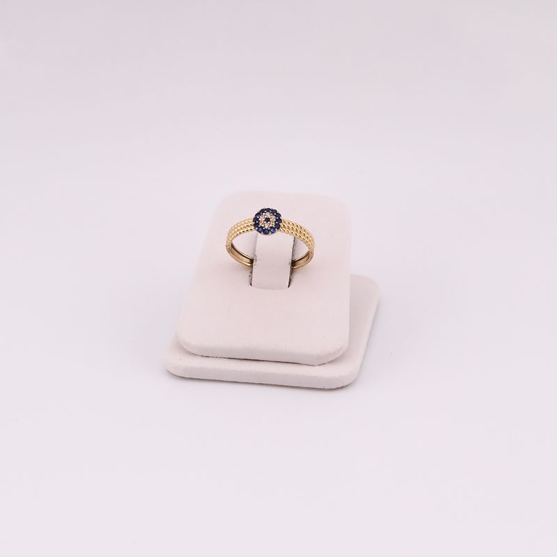 Anillo C/p Azul 14k 1.5g #6