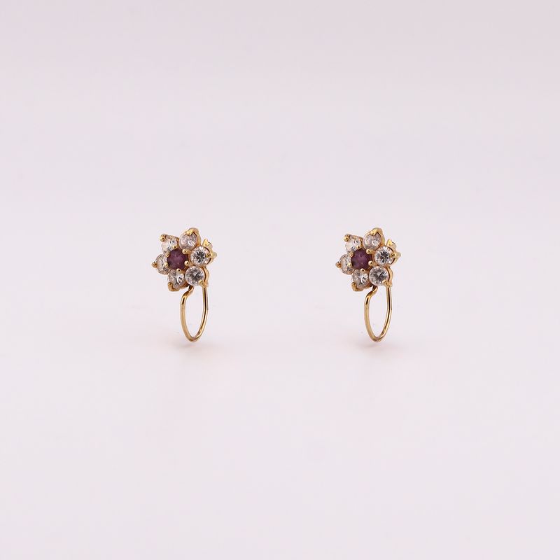 Aretes Flor C/p 10k 2.4g