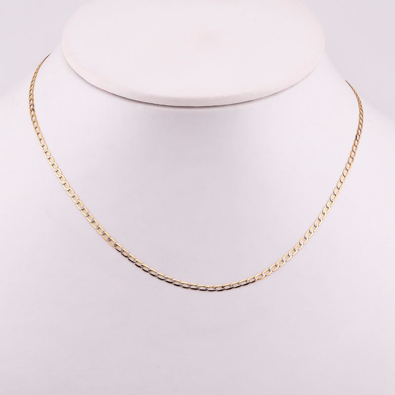 Cadena Eslabon Dimant. 14k 1.9g 55cm