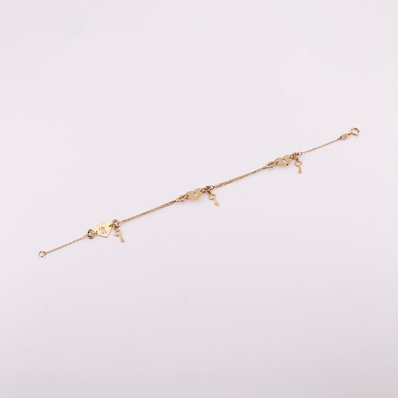 Pulsera Colgantes 14k 2.6g 18cm
