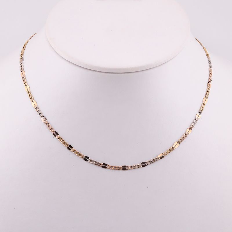 Cadena Mixta 14k 2.5g 50cm