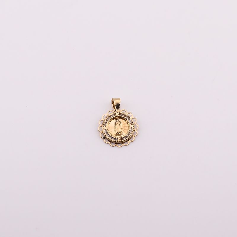 Dije Flor Virgen 14k 0.7g