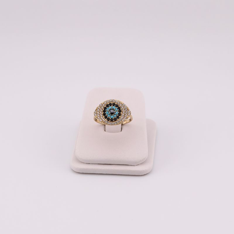 Anillo Ojo C/p 14k 2.5g #7.5