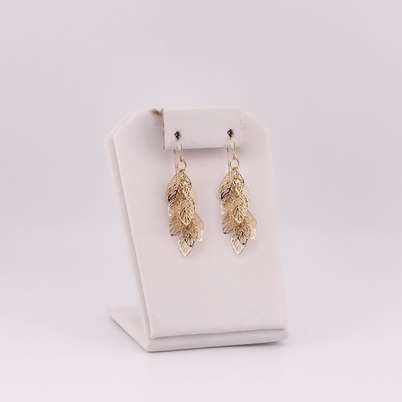 Aretes Hojas 14k 2.5g