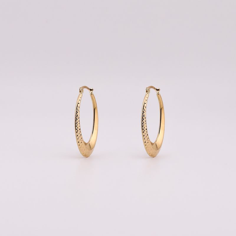 Arracadas Canasta Ovalo 14k 3.3g