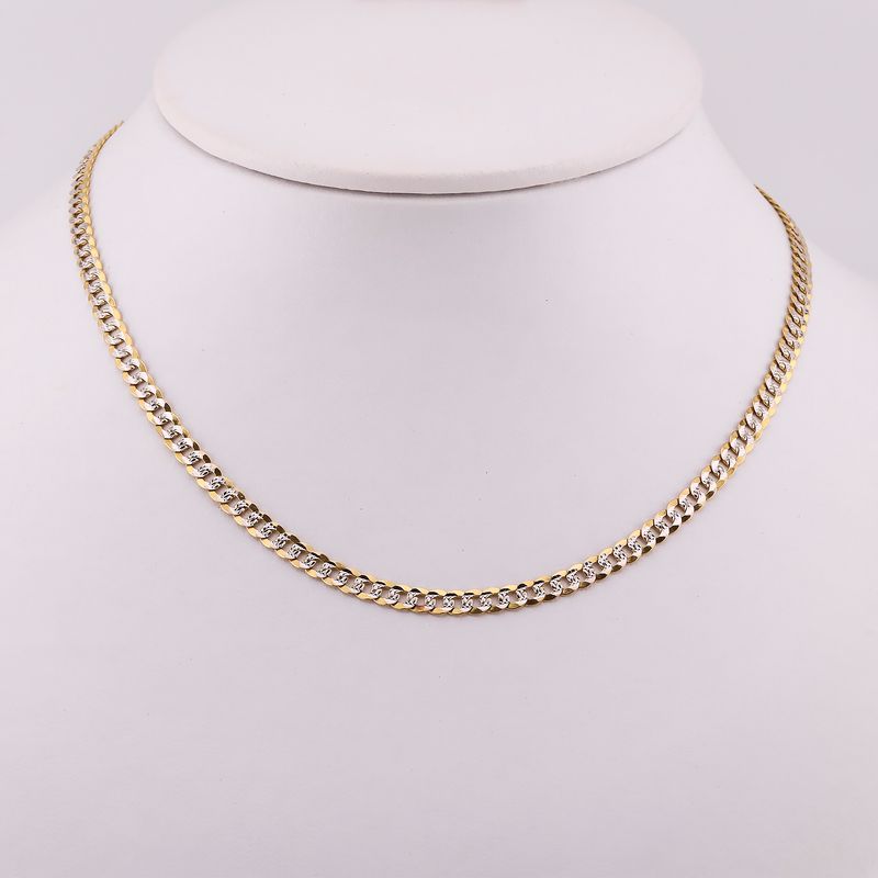 Cadena Eslabon Dimant. 14k 11.5g 55cm