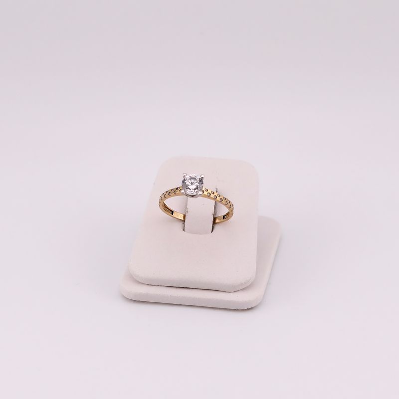 Anillo C/p Bca  14k 2.2g  #8.5
